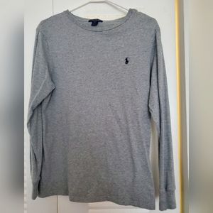 Polo by Ralph Lauren long sleeve gray cotton shirt.